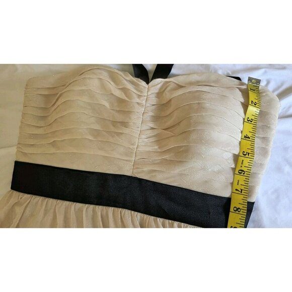 MISS SIXTY M60 Mini DRESS SIZE 10 CREAM BLACK ACCENTS Wedding Guest Shower NWT - Picture 10 of 14